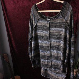 Striped Earth Tone Free People Sweater